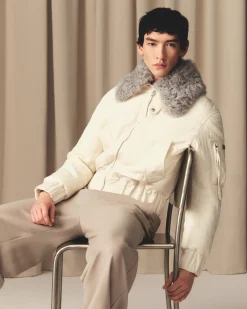 Pantalon Beige Elastiqué En Laine