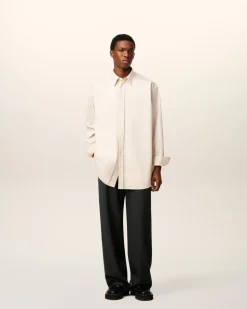 Pantalon Noir Elastiqué En Laine