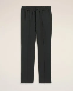 Pantalon Noir Taille Elastiquée En Laine