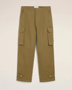 Pantalon Vert Cargo En Coton
