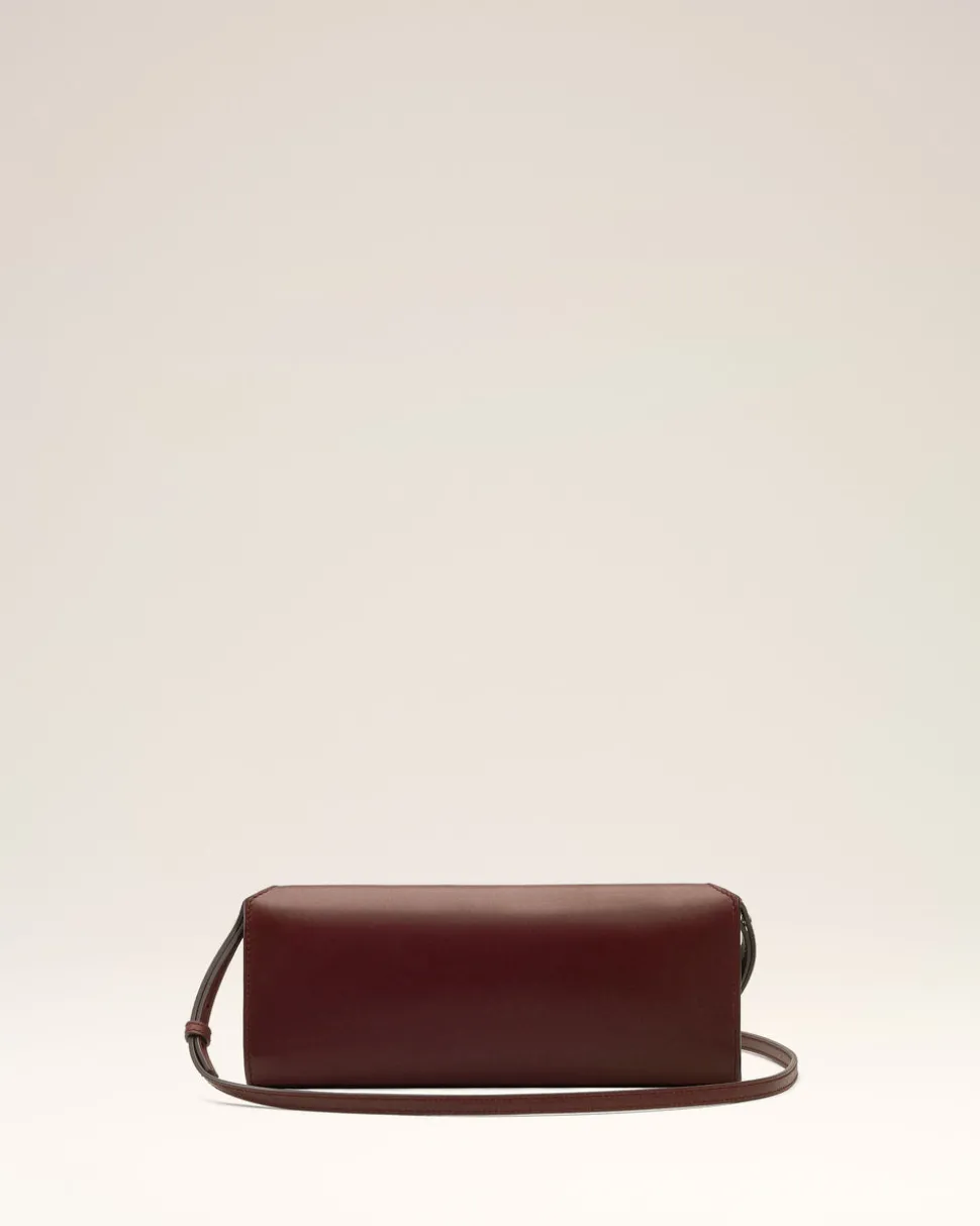 Pochette Bordeaux Mimi En Cuir Lisse