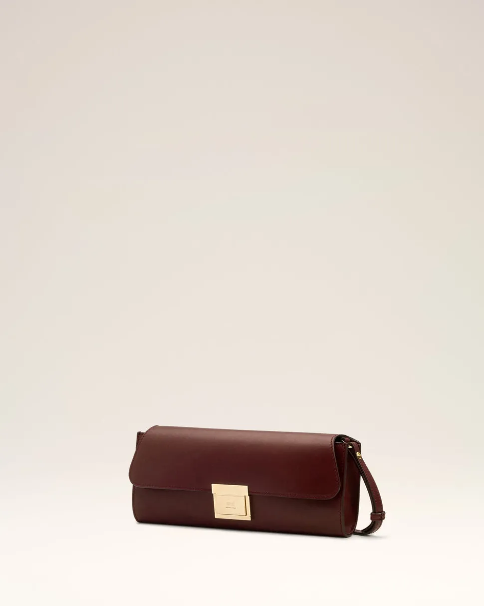 Pochette Bordeaux Mimi En Cuir Lisse