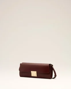 Pochette Bordeaux Mimi En Cuir Lisse