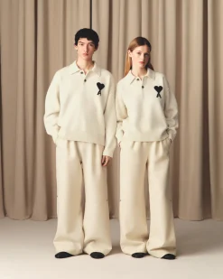 Polo Blanc Ami De Coeur En Laine