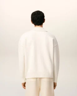Polo Blanc Ami De Coeur En Laine