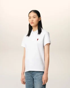 Polo Blanc Ami De Coeur En Coton Organique