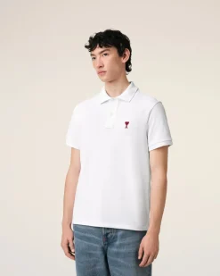 Polo Blanc Ami De Coeur En Coton Organique