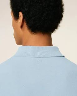 Polo Bleu Ami De Coeur Contrasté En Coton