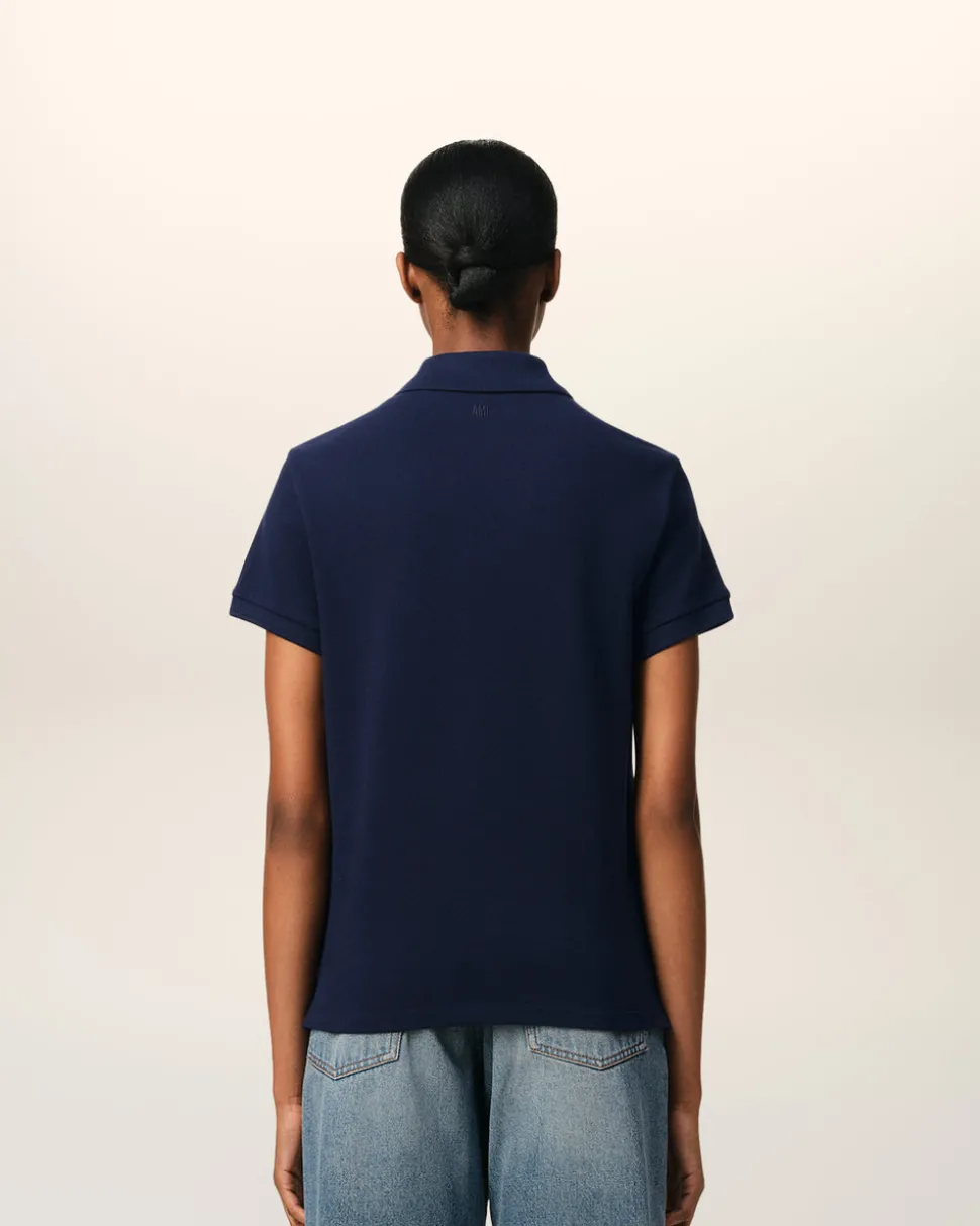 Polo Bleu Ami De Coeur En Coton Organique