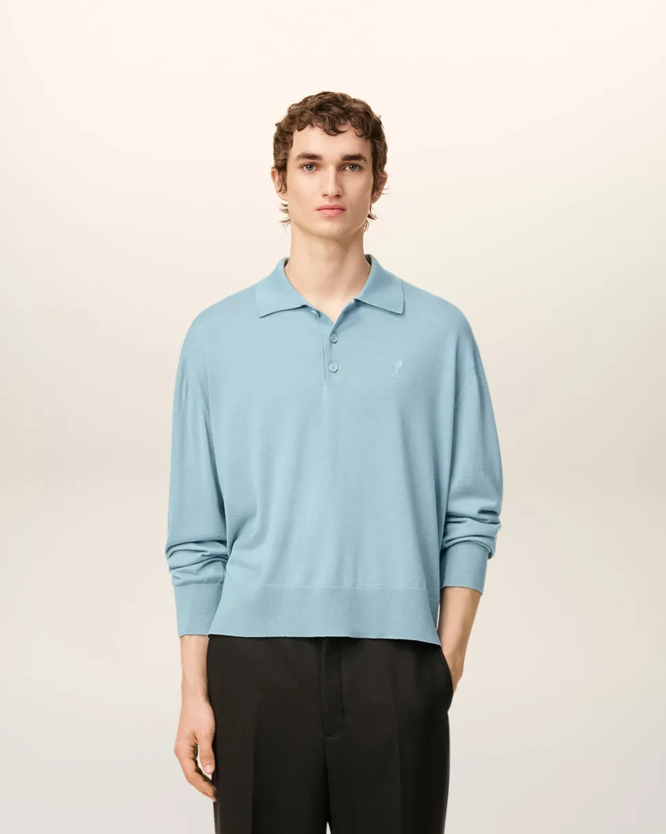 Polo Bleu Ami De Coeur En Laine