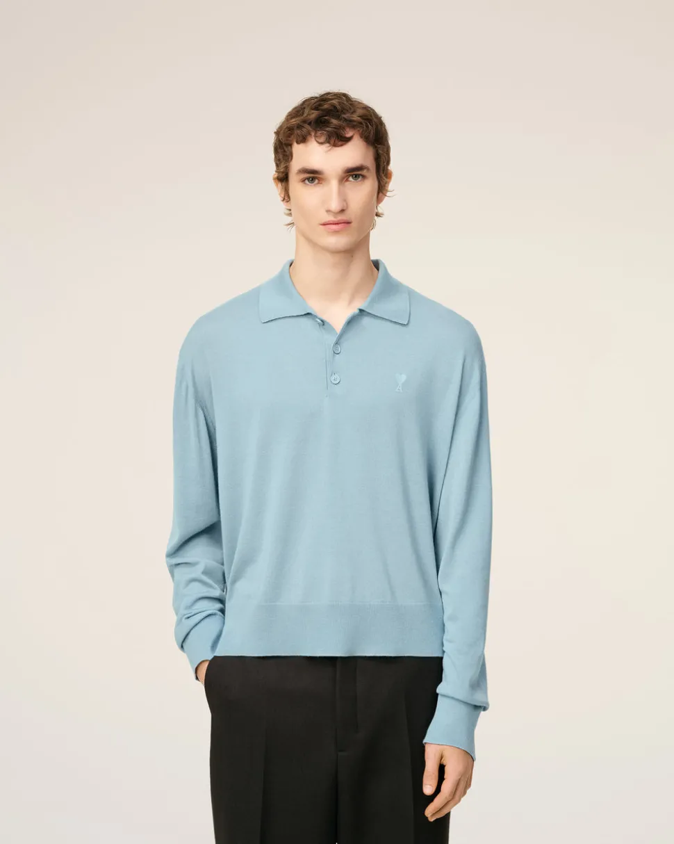 Polo Bleu Ami De Coeur En Laine