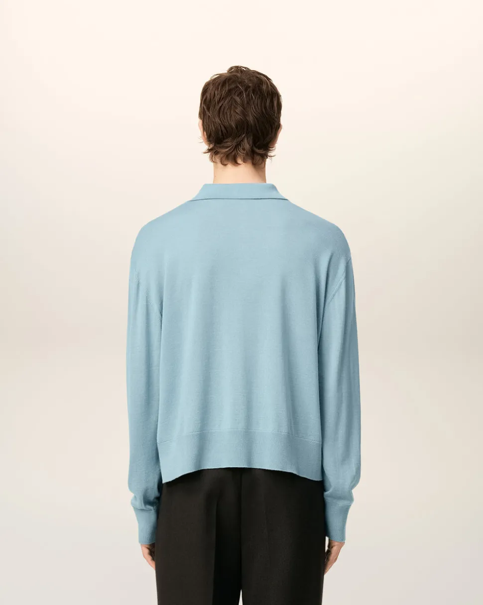 Polo Bleu Ami De Coeur En Laine
