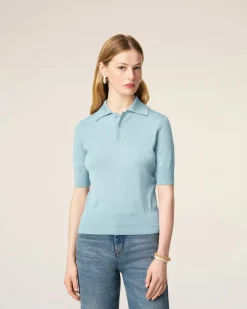 Polo Bleu Ami De Coeur En Laine
