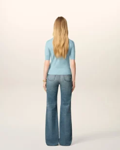 Polo Bleu Ami De Coeur En Laine