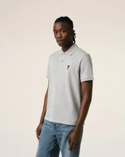 Polo Gris Ami de Coeur En Coton