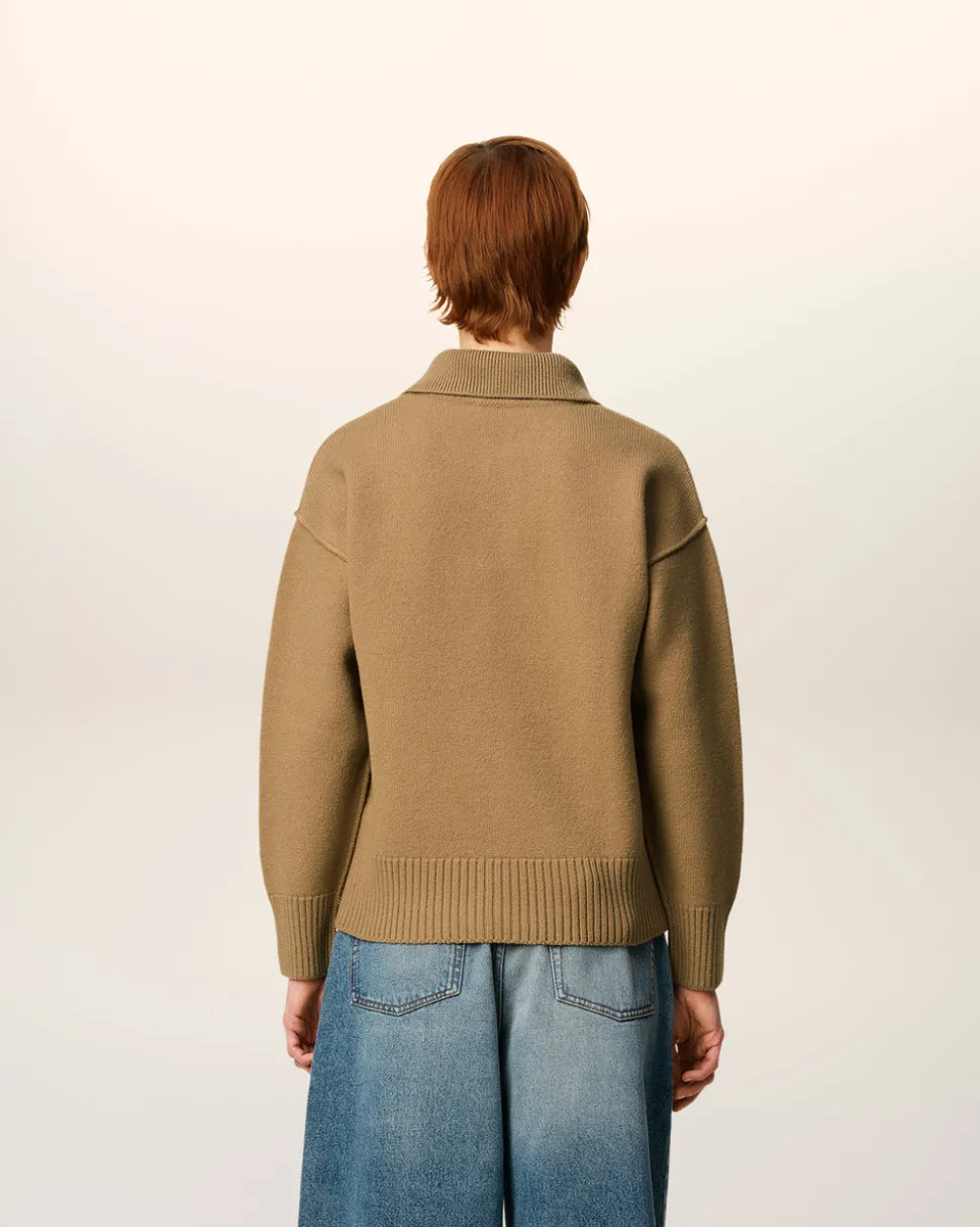 Polo Marron Ami De Coeur En Laine
