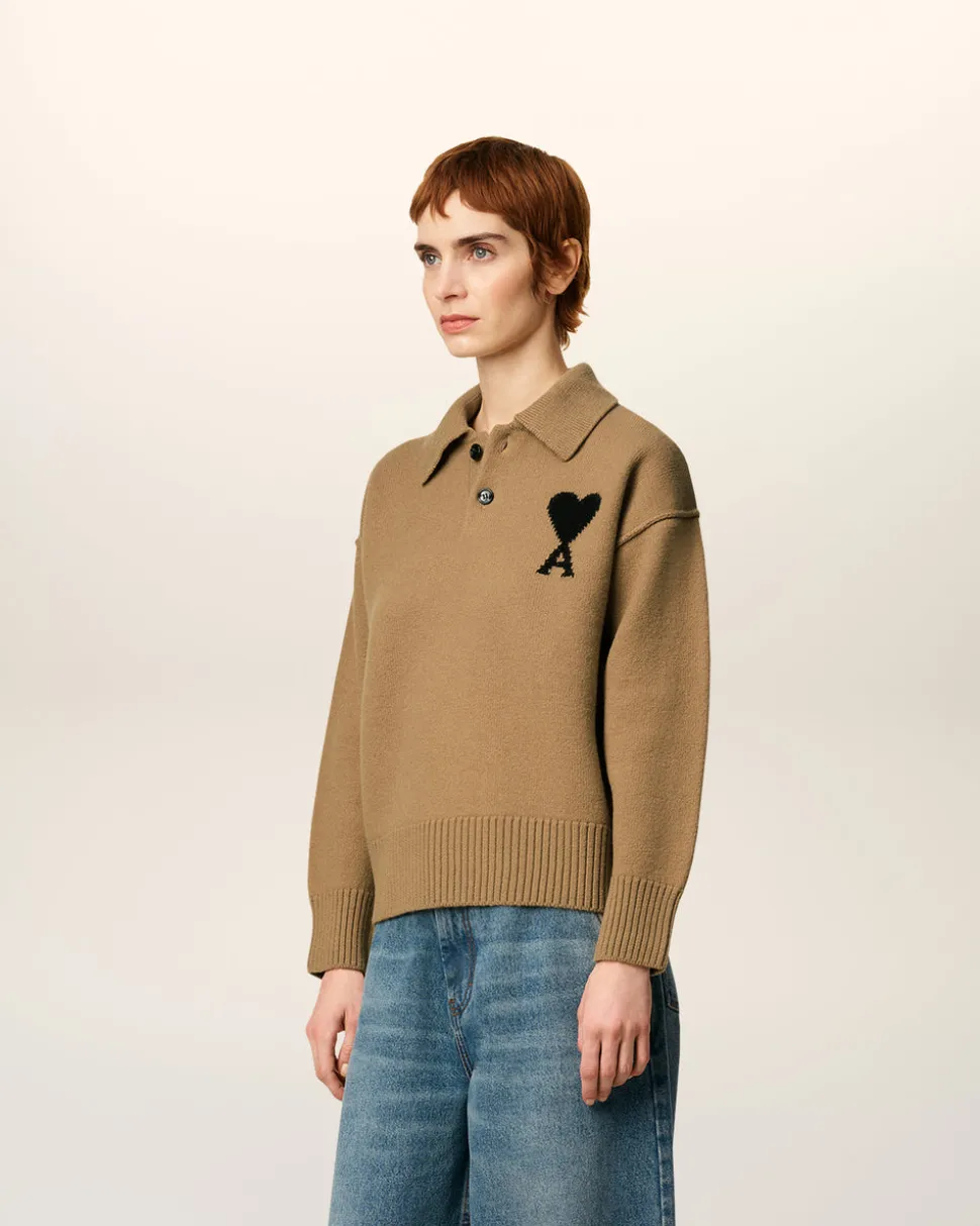 Polo Marron Ami De Coeur En Laine