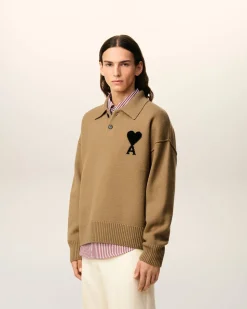 Polo Marron Ami De Coeur En Laine