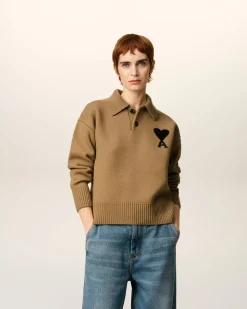 Polo Marron Ami De Coeur En Laine