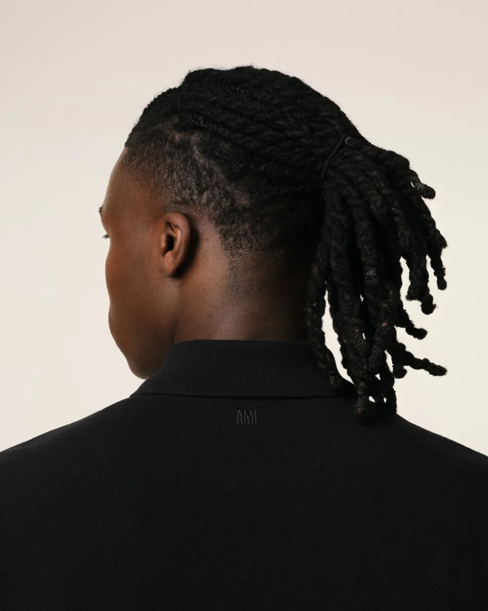 Polo Noir Ami De Coeur En Coton Organique