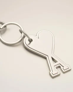 Porte Clés Argenté Ami De Coeur En Métal
