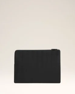 Porte Documents Midi Noir En Cuir