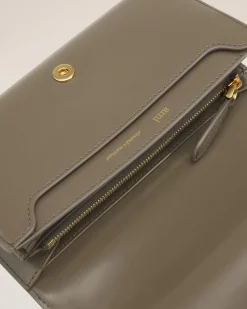 Portefeuille Continental Gris Paris Paris En Cuir Glacé