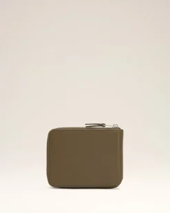 Portefeuille Vert Compact Ami De Coeur En Cuir Lisse