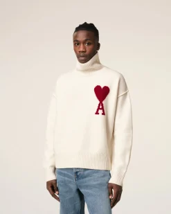 Pull Blanc Ami de Coeur En Laine