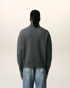 Pull Gris Ami de Coeur En Laine