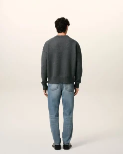 Pull Gris Ami de Coeur En Laine