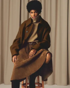 Pull Marron Col Cheminée Ami De Coeur En Laine