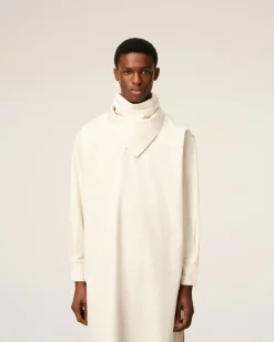 Robe Blanche Midi Bandana En Coton