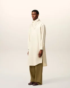 Robe Blanche Midi Bandana En Coton