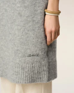 Robe Polo Grise En Alpaga