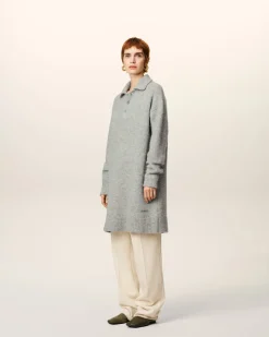 Robe Polo Grise En Alpaga