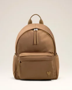 Sac A Dos Marron Marcel En Nylon Ouatiné