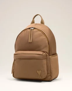 Sac A Dos Marron Marcel En Nylon Ouatiné