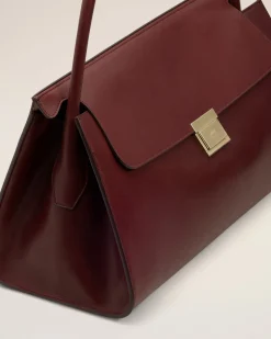 Sac Bordeaux Mimi En Cuir Lisse