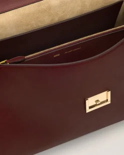 Sac Bordeaux Mimi En Cuir Lisse