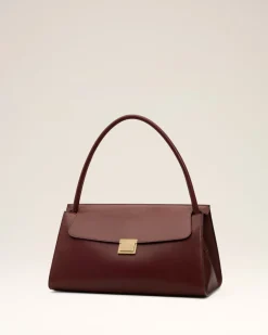 Sac Bordeaux Mimi En Cuir Lisse