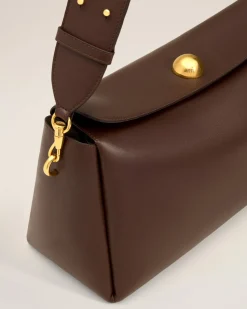 Sac Marron Carrousel Moyen En Cuir Lisse