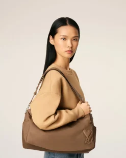 Sac Marron Marcel Grand En Toile De Nylon