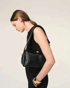 Sac Noir Carrousel En Cuir Lisse