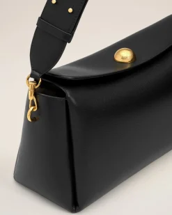 Sac Noir Carrousel Moyen En Cuir Lisse