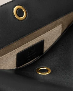 Sac Noir Carrousel Moyen En Cuir Lisse