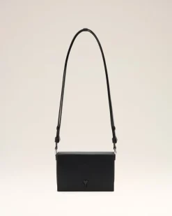 Sac Noir Lunch Box Ami De Coeur En Cuir Lisse