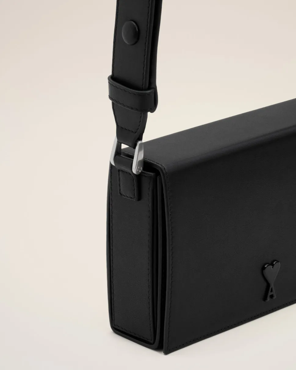 Sac Noir Lunch Box Ami De Coeur En Cuir Lisse