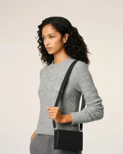 Sac Noir Lunch Box Ami De Coeur En Cuir Lisse