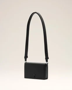 Sac Noir Lunch Box Ami De Coeur En Cuir Lisse